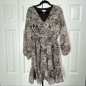 Animal Print Fit & Flare Dress